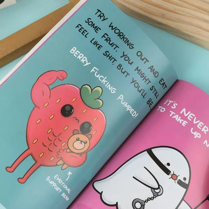 🔥Last Day 49% OFF-How To Survive The Bullsh!t Whimsical Cartoon Journal for Proper Stress Relief