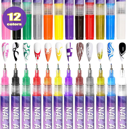 🔥Last Day Discount 49% Off🎨12 Colors Nail Art Pens Set