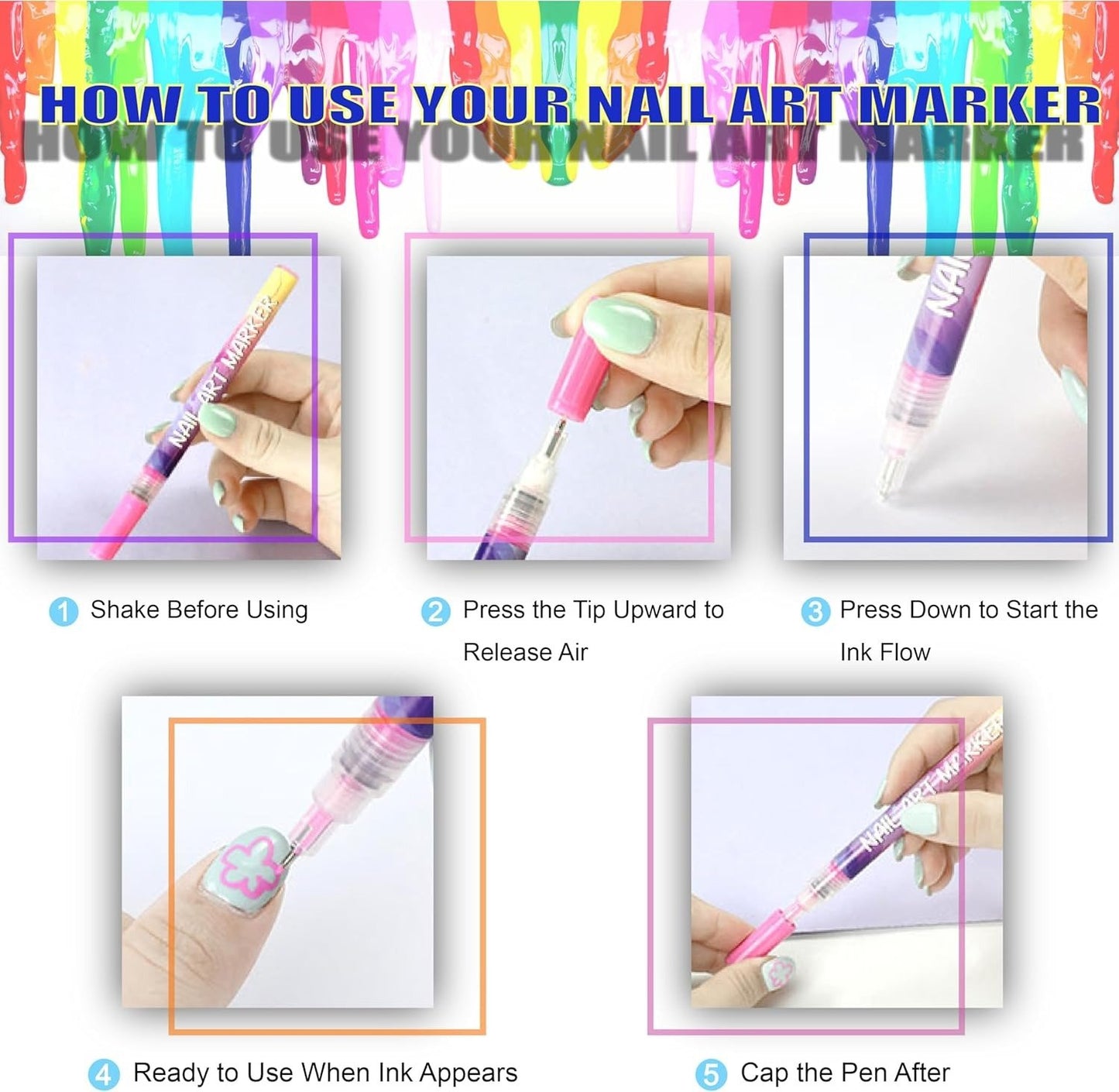 🔥Last Day Discount 49% Off🎨12 Colors Nail Art Pens Set