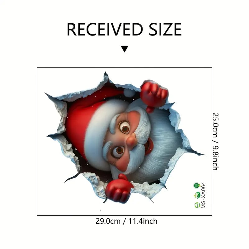 💥 FINAL CHRISTMAS SALE! 49% OFF-🎁"Santa's Breaking In!" 🎅🏿🎅Christmas Creative Wall Sticker