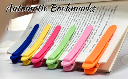 📖3Pcs Automatic Bookmark,Silicone Smart Book Marks-🎁Gifts for Book Lovers