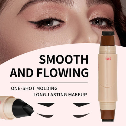 🎁Last Day Buy 1 Get 1 Free💖Rotating Eyeliner Stamp Pen – Dual-Head Design with Wing Stamp