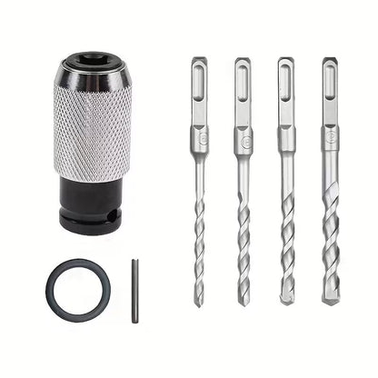 🔥Last Day 49% OFF-Rotary Hammer Adapter with Impact Drill Bits Set