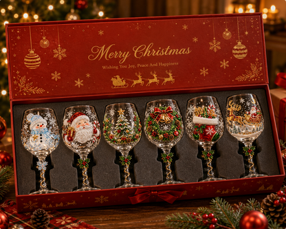 🎅 The Perfect Christmas Gift | 3D Handcrafted Wine Glass Collection 🍷