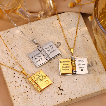 Last Day 49% OFF🔥My Little Star Book Necklace for Daughter & Son, Birthday Day Gift Graduation Jewelry of Love