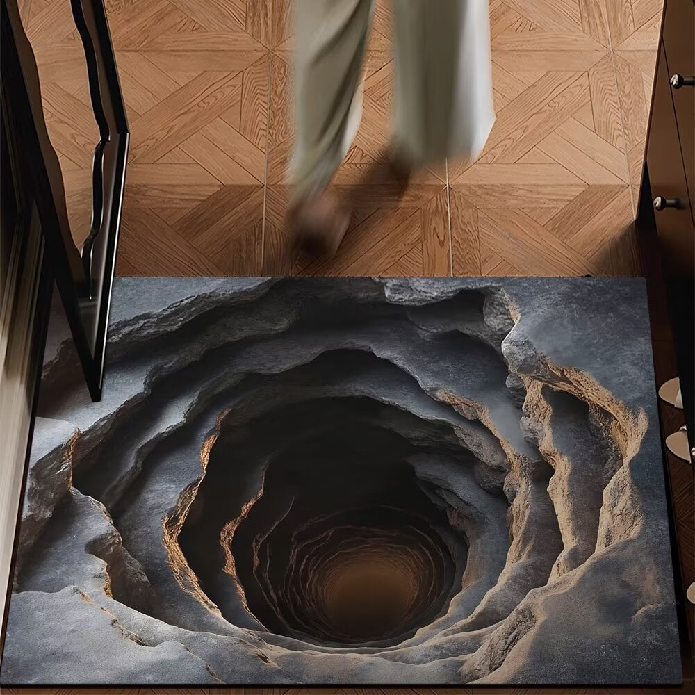 🔥Last Day 49% OFF👍Visual Illusion Endless Abyss Pattern HD Printed Non-Slip Doormat