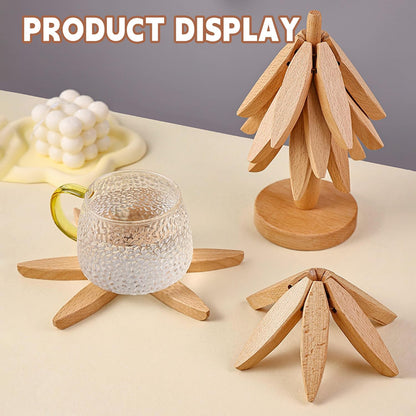 🎁Clearance sale bargains🎅Natural Tree Trivet Set - Table placemats and coasters also serve as everyday table decorations