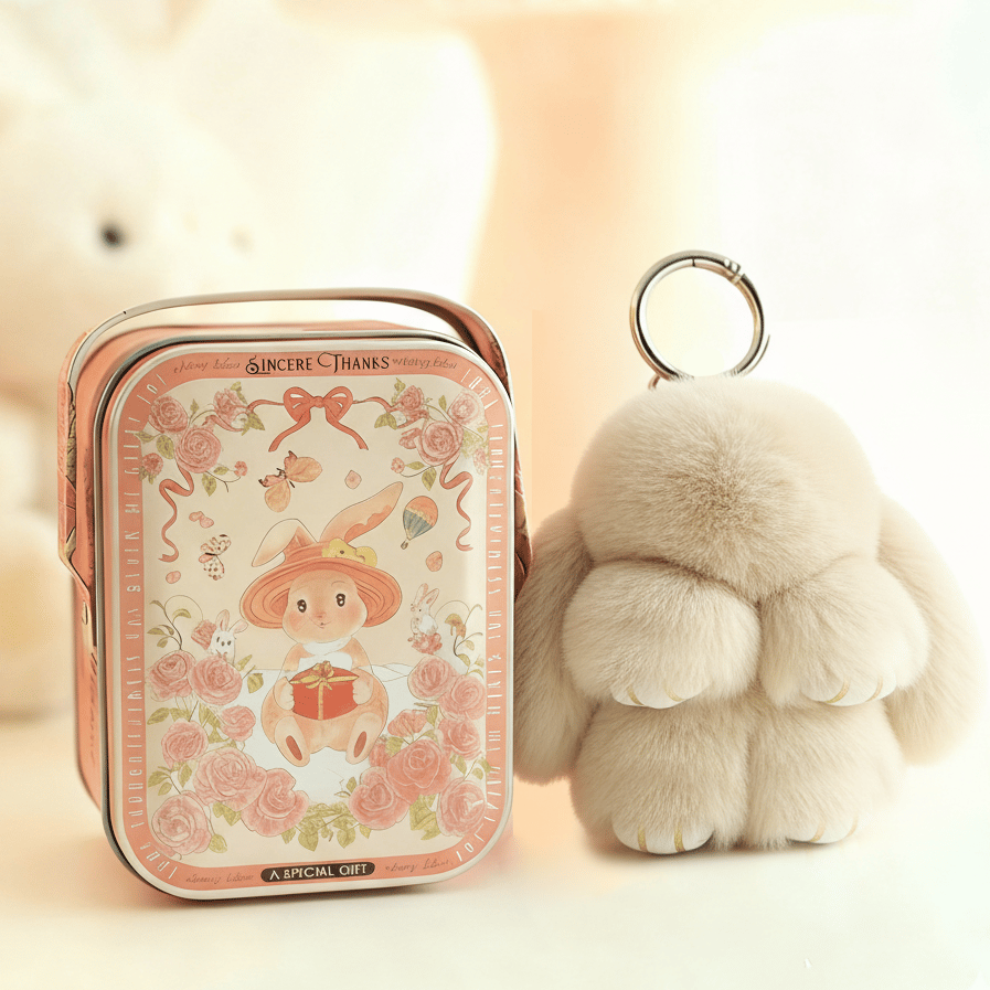 🎁Last Day Sale 49% OFF🐰 Handmade Soft Bunny PomPom Charms