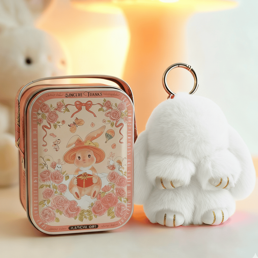 🎁Last Day Sale 49% OFF🐰 Handmade Soft Bunny PomPom Charms