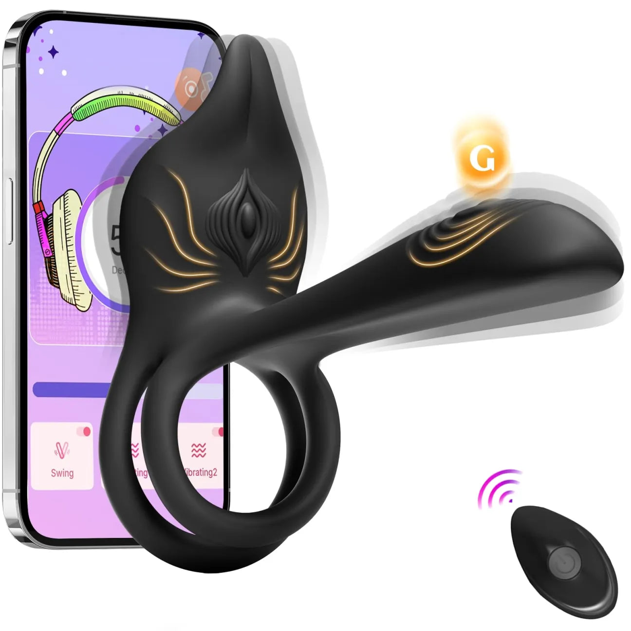 🎁 Enchanted Girl Luxe Smart Vibrating Ring – App-Controlled Pleasure for Couples 💫