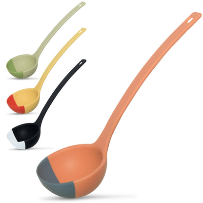 Discount: 1 Week Remaining : Silicone Spoon - Colorful Silicone Spatula Ladle with a Soft Top to Mold to your Pots & Pans
