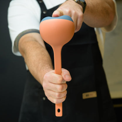 Discount: 1 Week Remaining : Silicone Spoon - Colorful Silicone Spatula Ladle with a Soft Top to Mold to your Pots & Pans