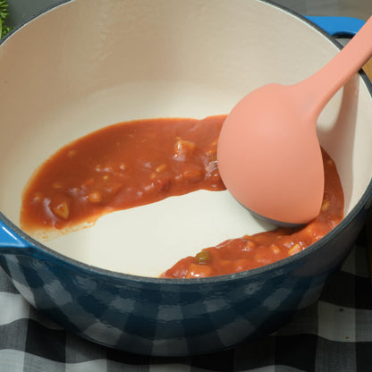 Discount: 1 Week Remaining : Silicone Spoon - Colorful Silicone Spatula Ladle with a Soft Top to Mold to your Pots & Pans