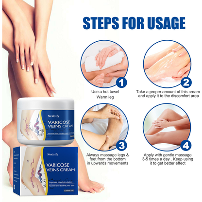 Leg Relief Varicose Veins Cream 50g – Soothing Lotion for Pain, Swelling & Circulation