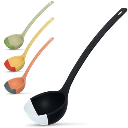 Discount: 1 Week Remaining : Silicone Spoon - Colorful Silicone Spatula Ladle with a Soft Top to Mold to your Pots & Pans