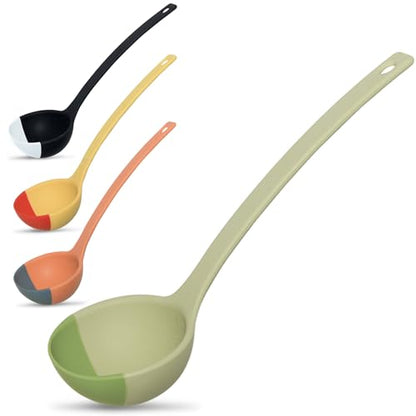 Discount: 1 Week Remaining : Silicone Spoon - Colorful Silicone Spatula Ladle with a Soft Top to Mold to your Pots & Pans