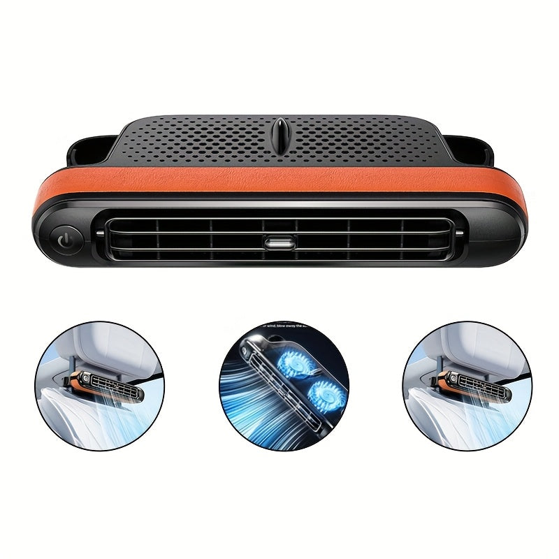 🔥Last Day Sale - 49% OFF🔥🚗 Dual Turbo Car Seat Fan | 3-Speed Cooling for Back & Seat
