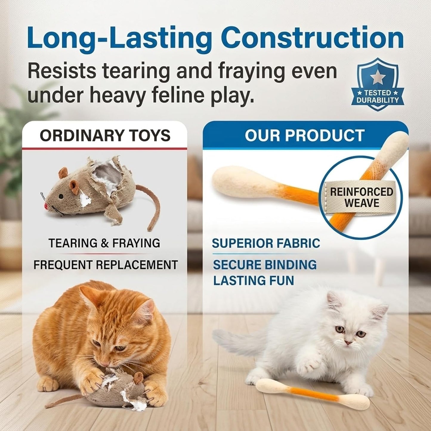 ❤️🎁For happy, healthy, and active indoor cats🐱Swabs Large Size Cat Toys with Catnip