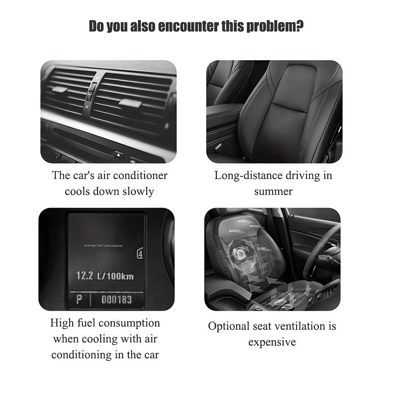 🔥Last Day Sale - 49% OFF🔥🚗 Dual Turbo Car Seat Fan | 3-Speed Cooling for Back & Seat