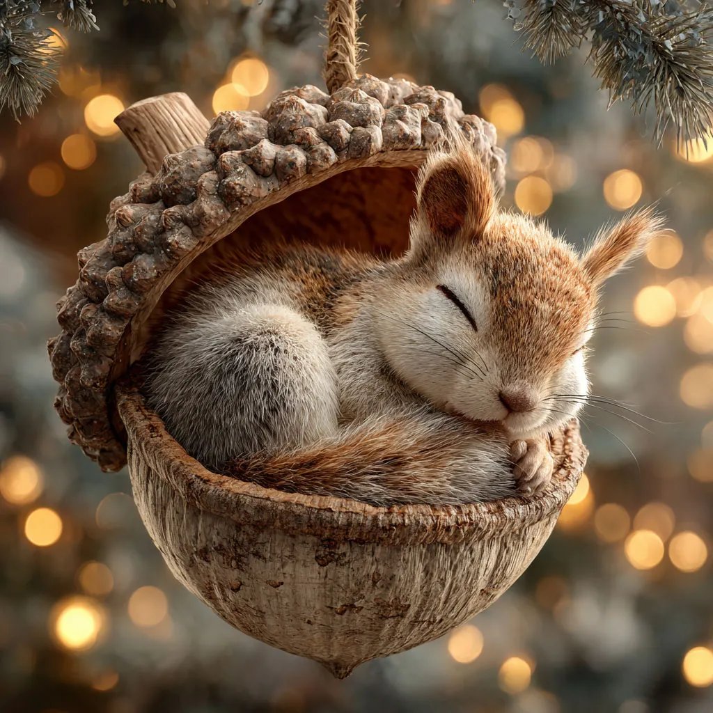 🎁❤️ Forest Animal Acorn Ornaments – Cozy Forest Christmas Ornaments