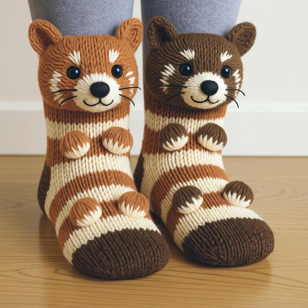 LAST DAY SALE 49% OFF -Early Christmas Promotion🎄Textured Animal Design Socks for Cosy Comfort