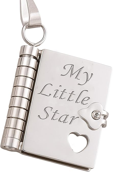 📿My Little Star Book Necklace for Daughter, Birthday Day Gift Graduation Jewelry of Love💖