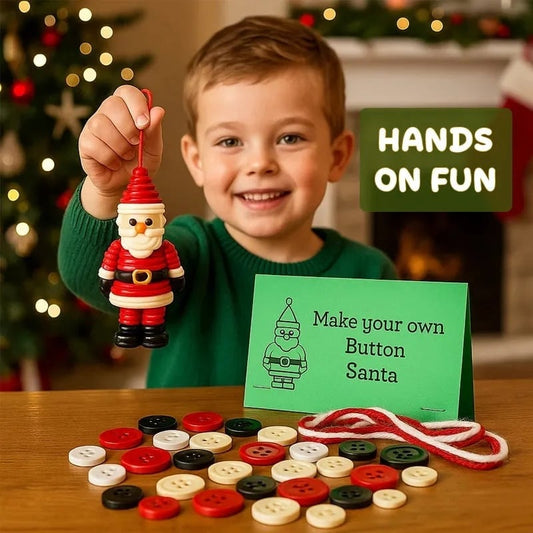 ☃️ DIY Button Snowman Ornament Kit– Handmade Charm for Your Gift