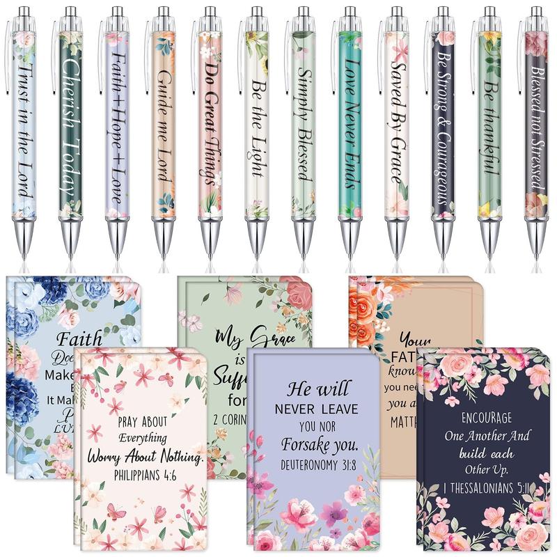 LAST DAY SALE 49% OFF✝️Christian Gifts Set: Motivational Pens & Bible Verse Notebooks – Inspire Your Faith Journey🌸
