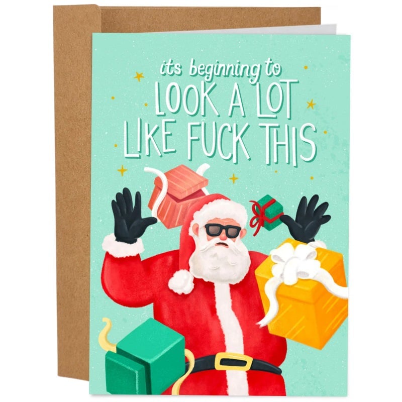 🎄Christmas Hot Sale 48% OFF🎅Greetings Funny Inappropriate Christmas Card 9-Piece Set