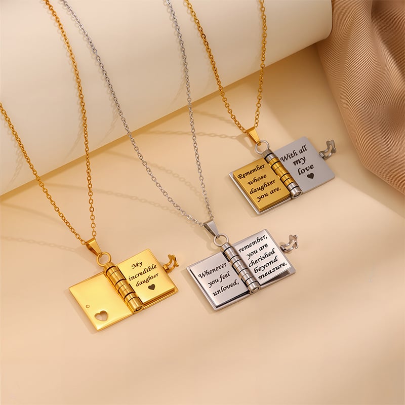 Last Day 49% OFF🔥My Little Star Book Necklace for Daughter & Son, Birthday Day Gift Graduation Jewelry of Love