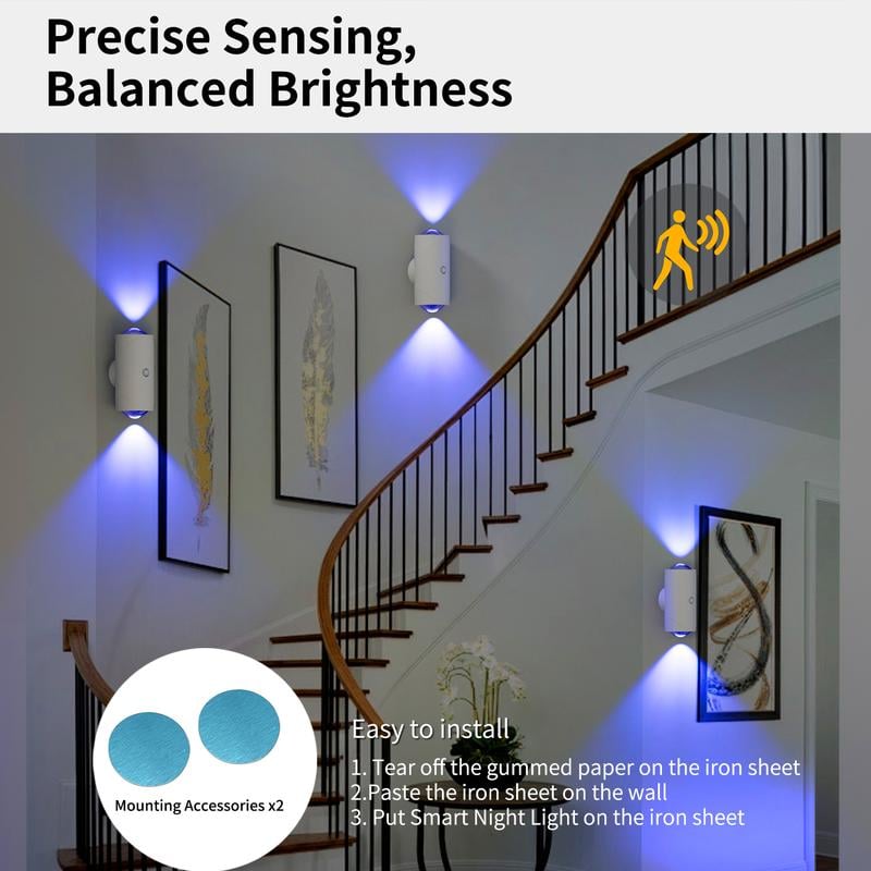 Last Day 49% OFF🔥Rechargeable Smart LED Motion Sensor Ambient Light