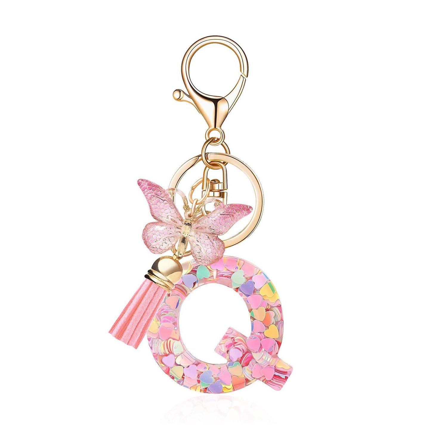 🔥 49% OFF Holiday Sale! 🎁Butterfly Letter Keychain Tassel Design Vibrant Durable Lightweight Gift
