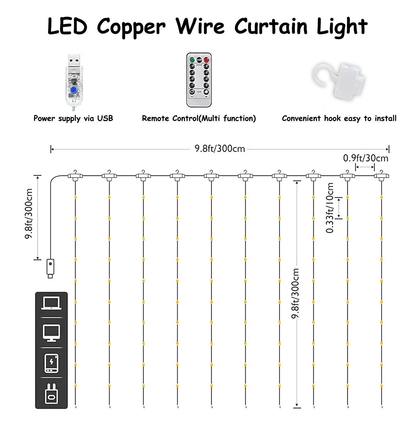 🎄Christmas Sale 49% OFF🔥LED Curtain Fairy Lights