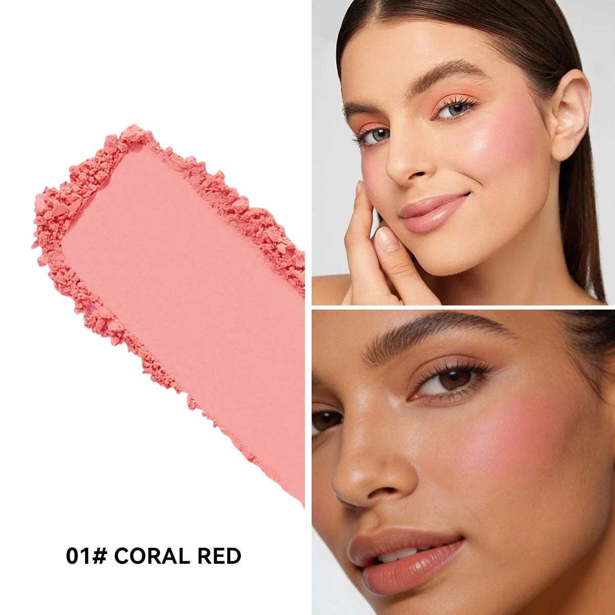 3-Piece Lazy Blush Set – Effortless Radiance in Seconds Quick, Natural-Looking Blush  Built-in Mirror 🪞