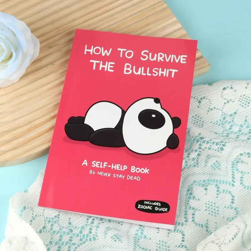 🔥Last Day 49% OFF-How To Survive The Bullsh!t Whimsical Cartoon Journal for Proper Stress Relief