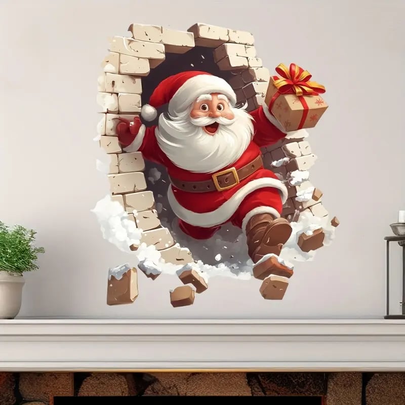 💥 FINAL CHRISTMAS SALE! 49% OFF-🎁"Santa's Breaking In!" 🎅🏿🎅Christmas Creative Wall Sticker