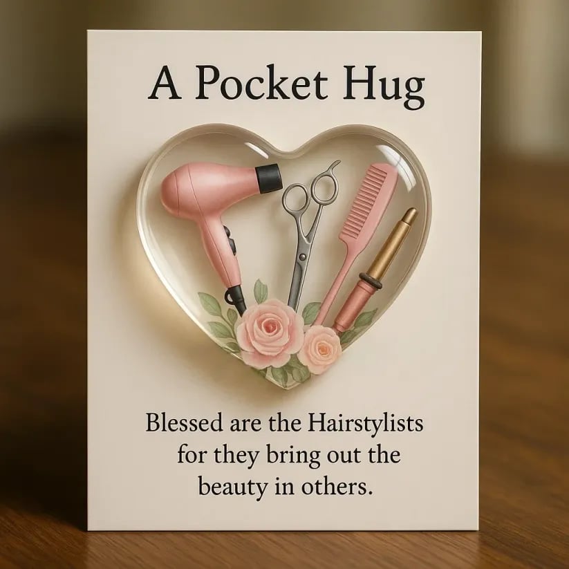 🎁Last Day 49% OFF✂️A Pocket Hug for Hairstylists(Acrylic 2D single sided printing Double sided viewable)