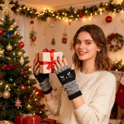 🎁Last Day Promotion 49% OFF🐱Knitted Fingerless Gloves🧶