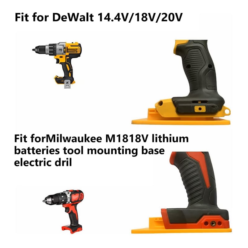 🔥Last Day 49% OFF-5Packs Tool Holders for DeWalt 14.4V/18V/20V & Milwaukee  M1818V lithium batteries tool mounting base electric drill