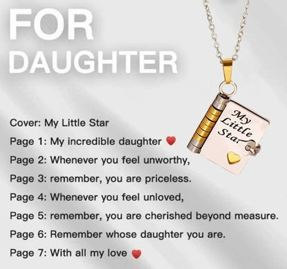 Last Day 49% OFF🔥My Little Star Book Necklace for Daughter & Son, Birthday Day Gift Graduation Jewelry of Love