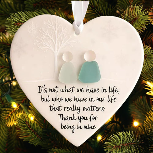 Heart-Shaped Sea Glass Friendship Decor🌊✨ Shaped by Nature & Crafted by Hand💝