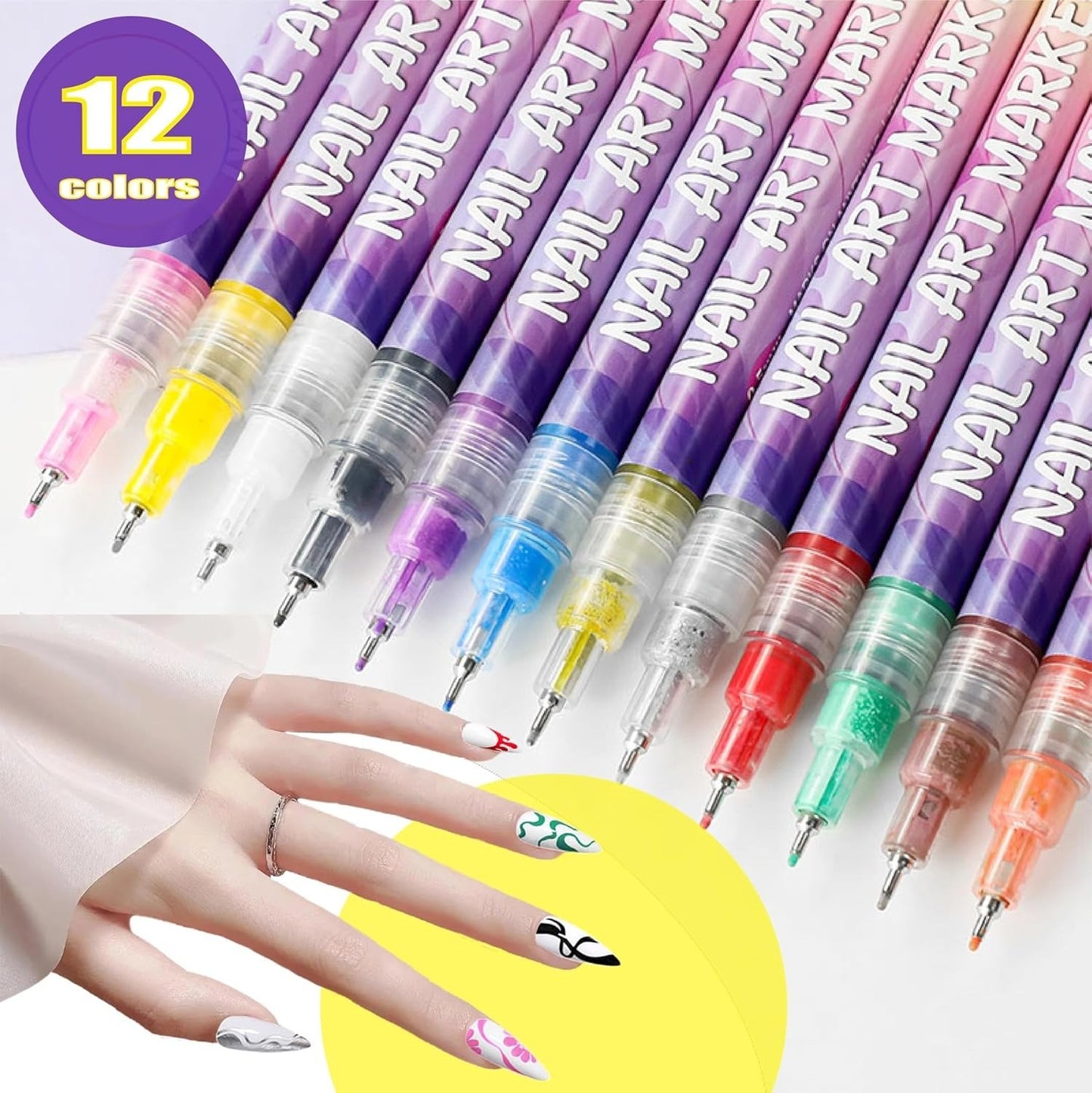 🔥Last Day Discount 49% Off🎨12 Colors Nail Art Pens Set