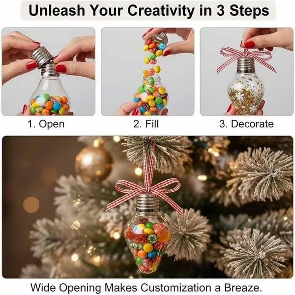 🔥Last Day 49% OF🎄Christmas Bulb Gift Jar💡Festive Ornament & Perfect Gift