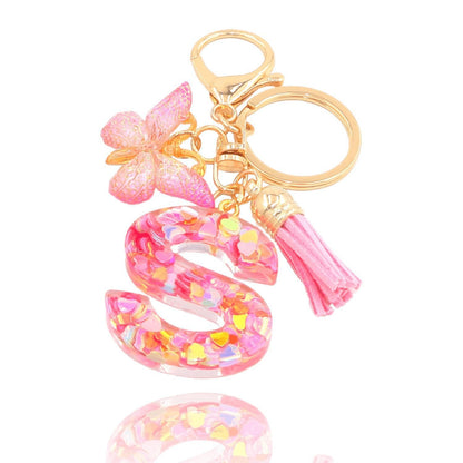 🔥 49% OFF Holiday Sale! 🎁Butterfly Letter Keychain Tassel Design Vibrant Durable Lightweight Gift