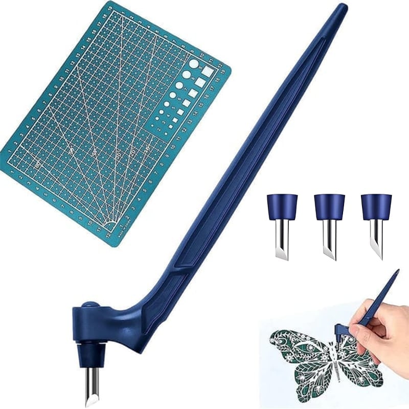 🔥LAST DAY 50% OFF - ✍️Craft Cutting Tools with 3 Interchangeable Blades (15°/30°/45°)