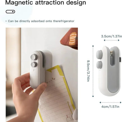 ✨Last Day 49% OFF💥Small 2-in-1 Rechargeable Magnetic Snack Sealer Household Mini Sealing Machine