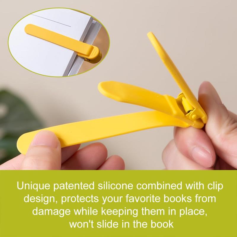 📖3Pcs Automatic Bookmark,Silicone Smart Book Marks-🎁Gifts for Book Lovers