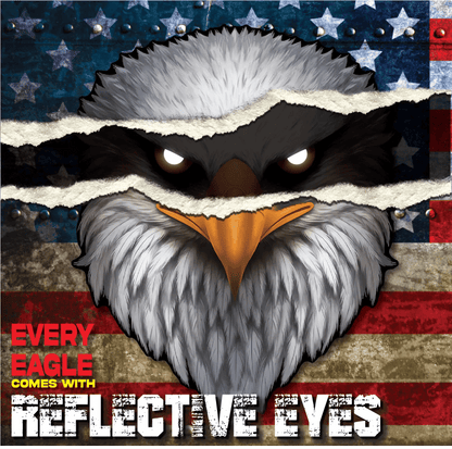 Reflective Eyes Eagle Decal – Patriotic USA Flag Vinyl Sticker for Cars & Trucks