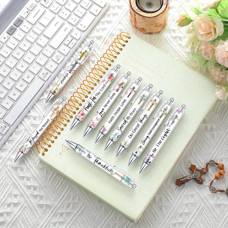 LAST DAY SALE 49% OFF✝️Christian Gifts Set: Motivational Pens & Bible Verse Notebooks – Inspire Your Faith Journey🌸