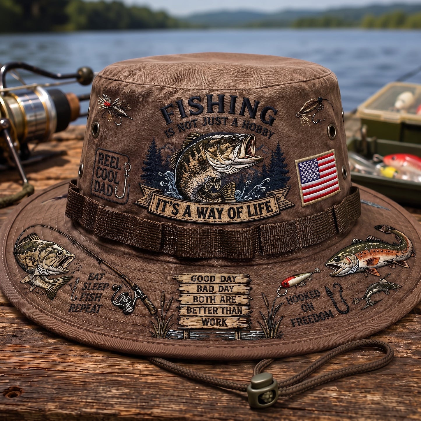 🇺🇸 Last Day Promo: 49% OFF 🎣 Fishing Is a Way of Life Boonie Hat